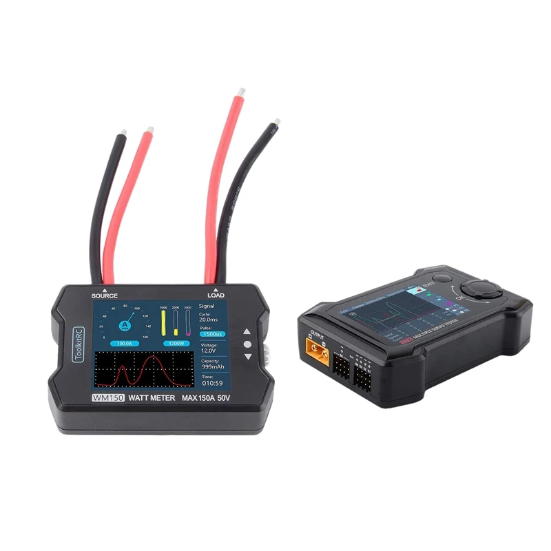 ToolkitRC WM150 Ватт метр 150A с алюминиевой крышкой 50В мотора Мощность тестер &amp ST8 2 4