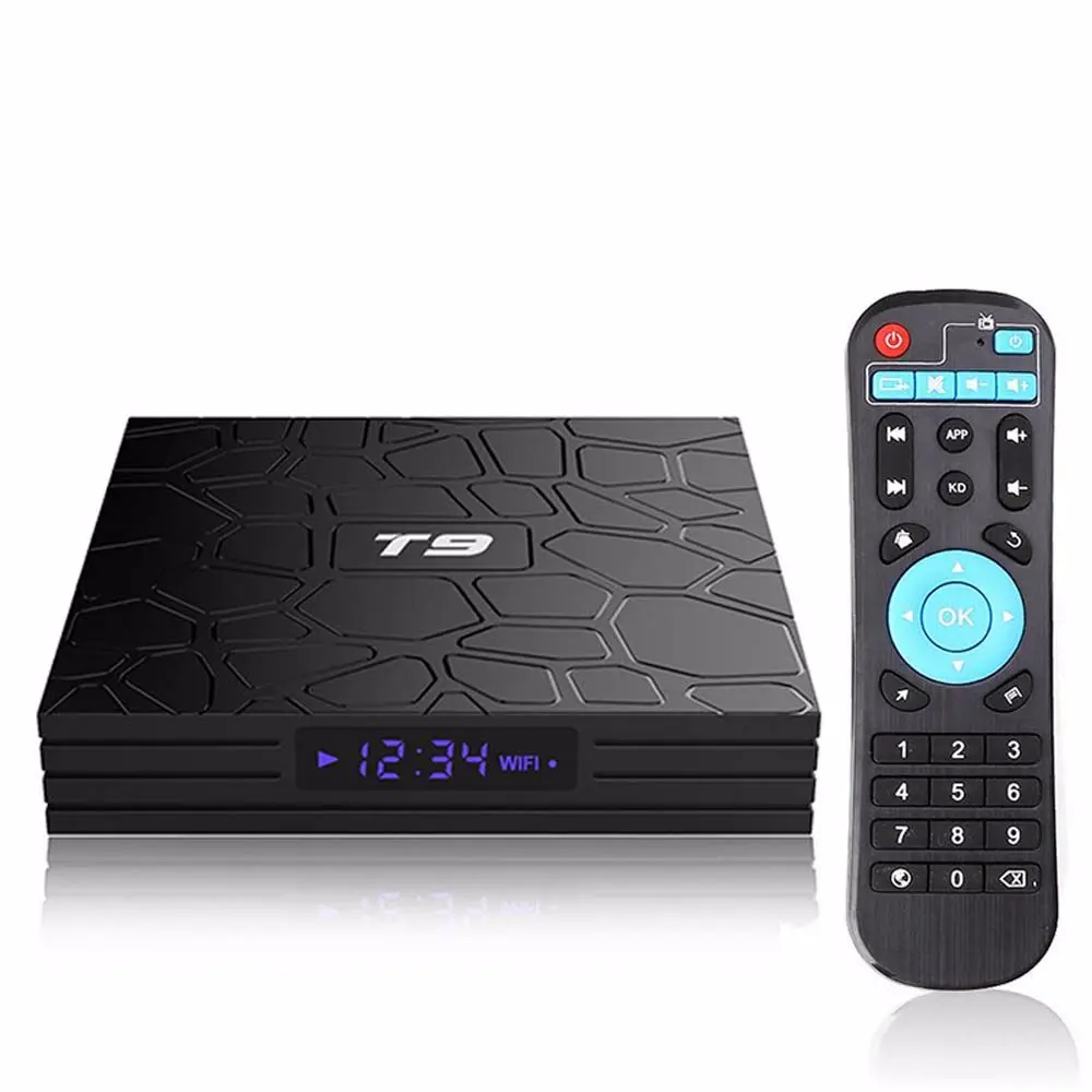 5G WiFi TV Receivers Video Equipments Android 10 Multimedia Player T9 BOX Media Set Top Box Smart |