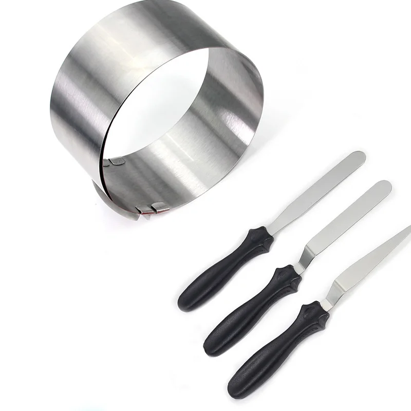 Регулируемое кольцо для Мусса из нержавеющей стали 6 12 дюймов инструмент выпечки