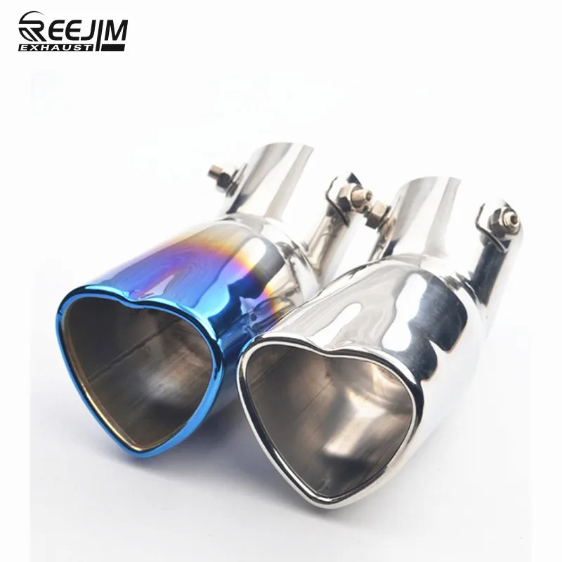 Универсальный автомобильный глушитель выхлопной трубы Reejim в форме сердца