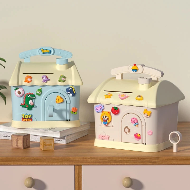 

Kawaii Piggy Bank Money Boxes Cute Kids Save Money Change Coin Children Piggy Bank with Lock Birthday Gifts Desktop Decoration