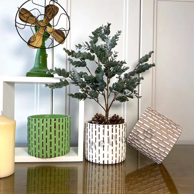 Форма для цементных цветочных горшков круглая форма бетонных силиконовая DIY