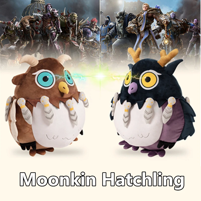 

50 см WOW Moonkin детские плюшевые игрушки куклы Moonkin Hatchling Мультяшные мягкие животные Elune Moonkin подушка