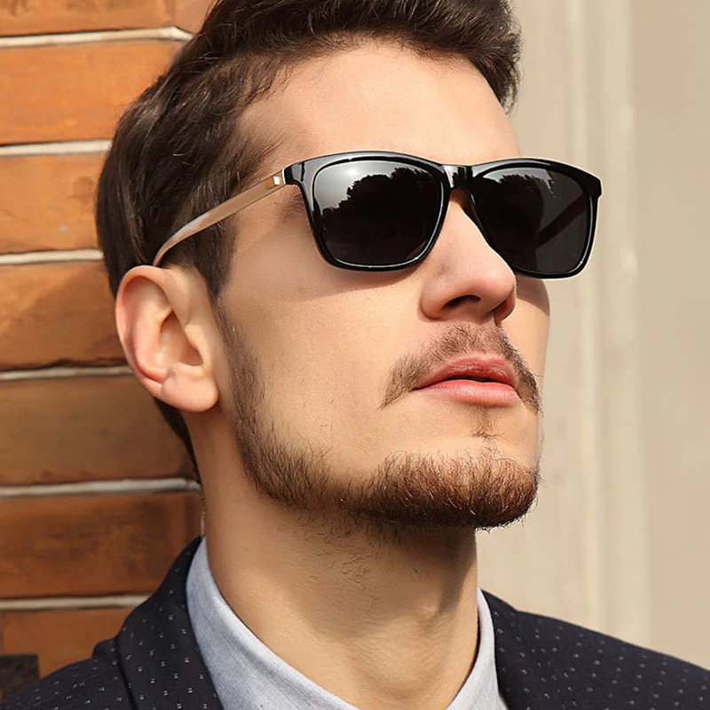 HGE-H Classic Design Polarized Men Sunglasses Ultralight Glasses Frame Square Sun Unisex Drive Travel 100% UV Goggles | Аксессуары для