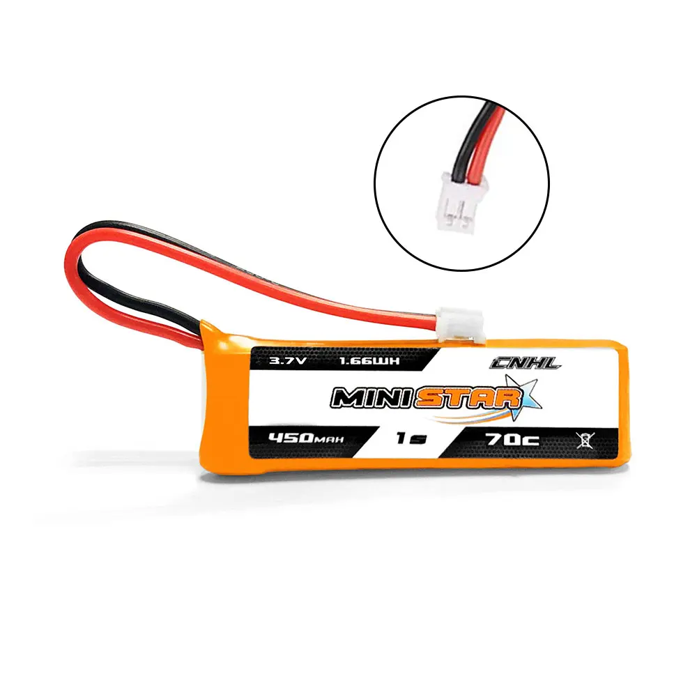 8 шт. батарея CNHL MiniStar 450 мАч 3 7 В 1S 70C Lipo с PH 2 0 для EMAX TinyHawk | Игрушки и хобби