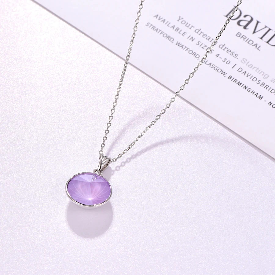 Ожерелье с кристаллами Swarovski, новая мода, круглый камень Bella RIVOLI, ожерелье с кулоном для женщин, элегантные вечерние ювелирные изделия на свадьбу