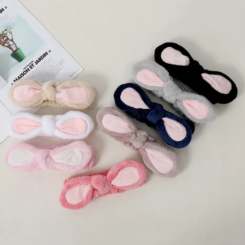 Новинка модный фланелевый мягкий бантик ободок с кроличьими ушами для женщин