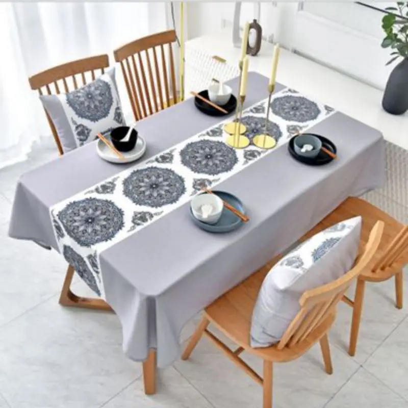 

Tablecloth rectangular Tablecloth waterproof, oil-proof, anti-scalding tablecloth rectangular tablecloth tea table cloth table