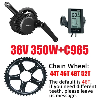 36V350WC965 Bafang мотор BBS02 BBS01 48v 750 w/500 w 36V 250 W/350 W/500 W 8fun, фара для электровелосипеда в двигатель комплект для электрического велосипеда, конверсионный набор, BBS02B BBS01B - Цвет: 36V350WC965