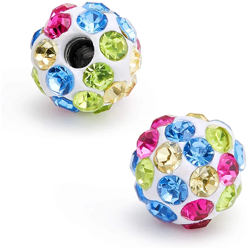 14 г nipplanations штанги для пирсинга с кристаллом Топ мяч хирургический Straingt штанга