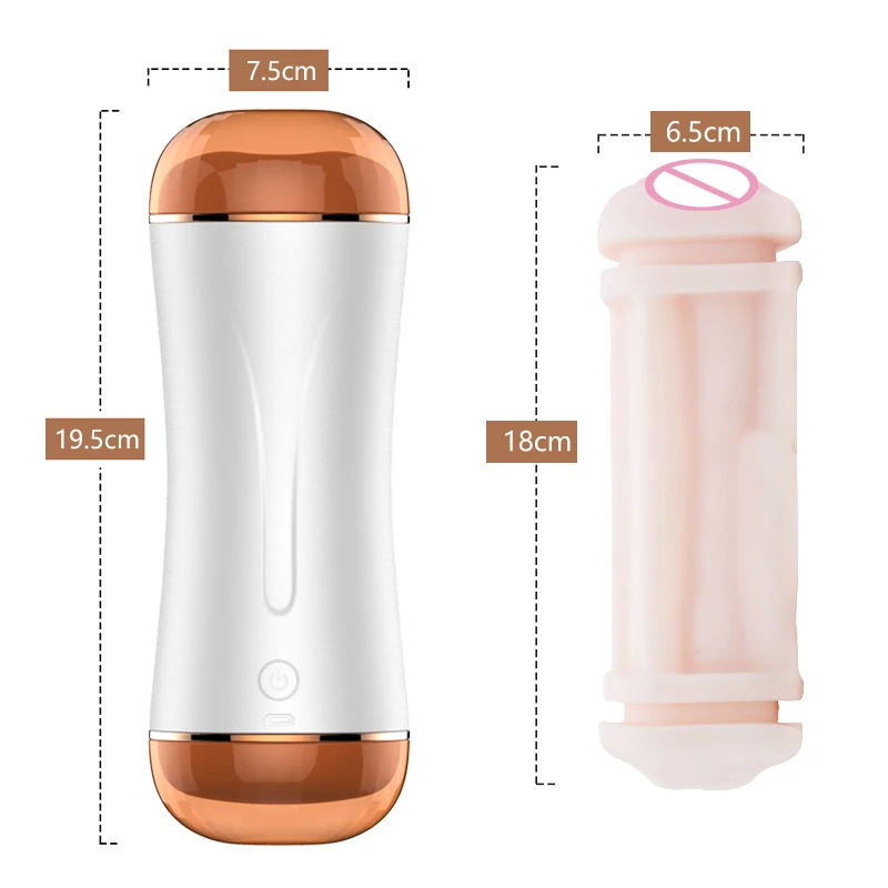 Fox Pressure Massage Vagina Electric Dual Channel Masturbation Cup Glans Stimulate Massager Sex Toys Adult Products For Men | Красота и