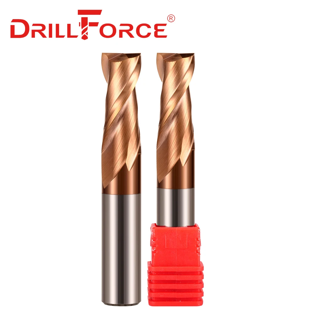 Концевая фреза HRC55 твердосплавная Вольфрамовая плоская с 2 зубьями 1 шт.