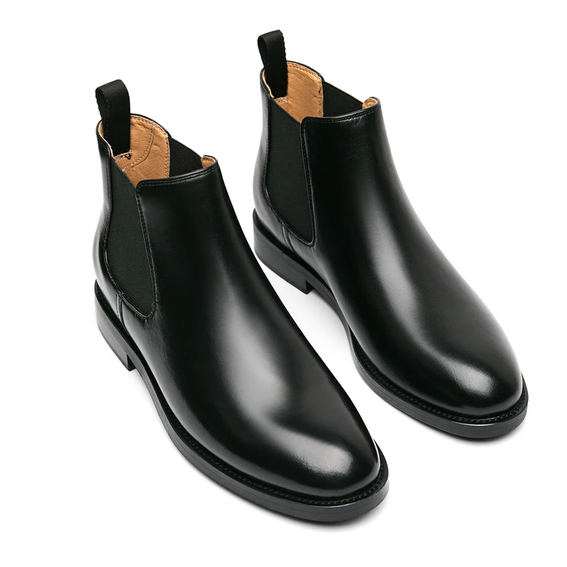 Женские ботинки челси из натуральной кожи с острым носком|Зимние сапоги| |