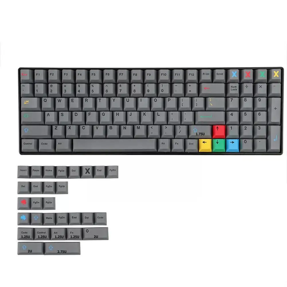 

Тематический колпачок Gmk Dualshot s 129 S Pbt, краситель sub, профильный колпачок для серии механических Игровых Плат, колпачок s K4b8