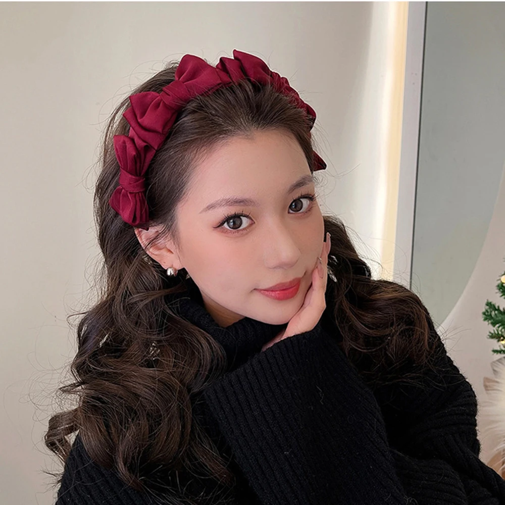 

1 шт., Женский ободок для волос с красным бантом