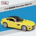 Спортивный автомобиль Maisto 1:18 Mercedes Benz AMG GTSLS500K, металлическая модель автомобиля, суперкар из сплава, игрушки для детей, коллекция подарков