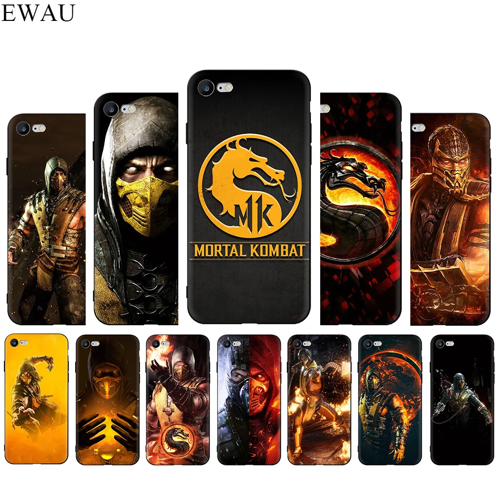 Силиконовый чехол для телефона EWAU mmoral Kombat для iPhone 5 5S SE 6 6s 7 8 Plus X XR XS 11 Pro Max