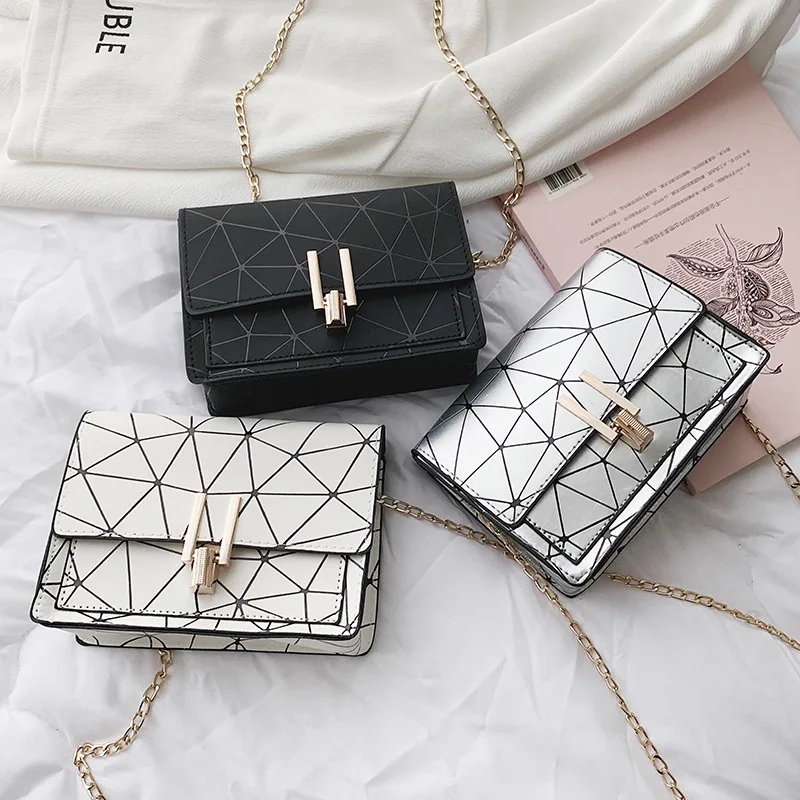 

Women's New Fashion Small Square Handbag Korean Style Flap Versatile Chain Nice-Looking Bag Single Shoulder Popular Bag
