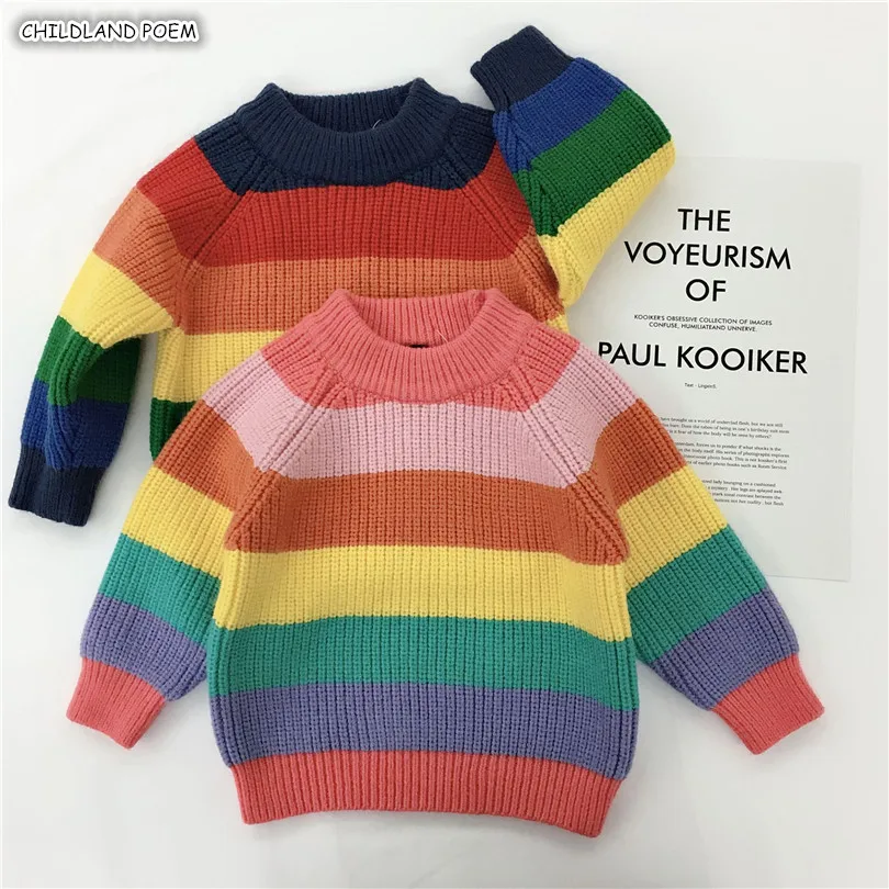 

Детский свитер с радугой детская Свитера для девочек супер мягкая обувь для мальчиков свитер для малышей, кардиган, детские свитера для дев...