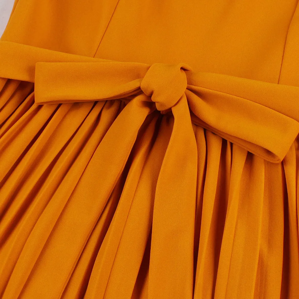 Wipalo Women Retro Dress 60s Audrey Hepburn Solid Color Belts Vintage Round Neck Short Sleeves Party Vestidos Femme Robe | Женская