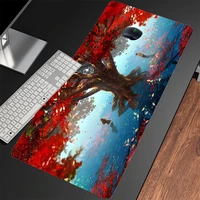2021 new red anime tree oversized mouse pad non slip rubber player gaming mouse pad laptop desk mat for csgo dota2 30x80cm xxl