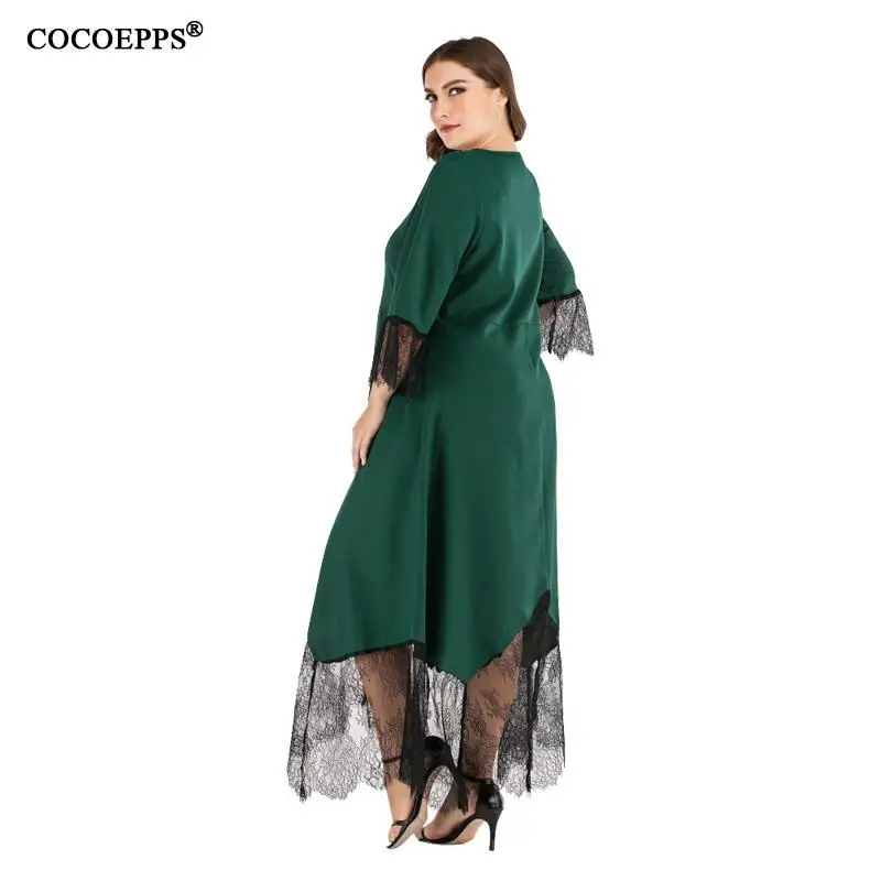 Новое Кружевное длинное платье большого размера элегантное весенне летнее