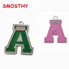 Ярко-Розовая эмаль, браслеты с подвесками OPB060 Европейский стиль колледж ручной работы 1908 браслет ожерелье ювелирные изделия Аксессуары 23*27 мм 10 шт.лот