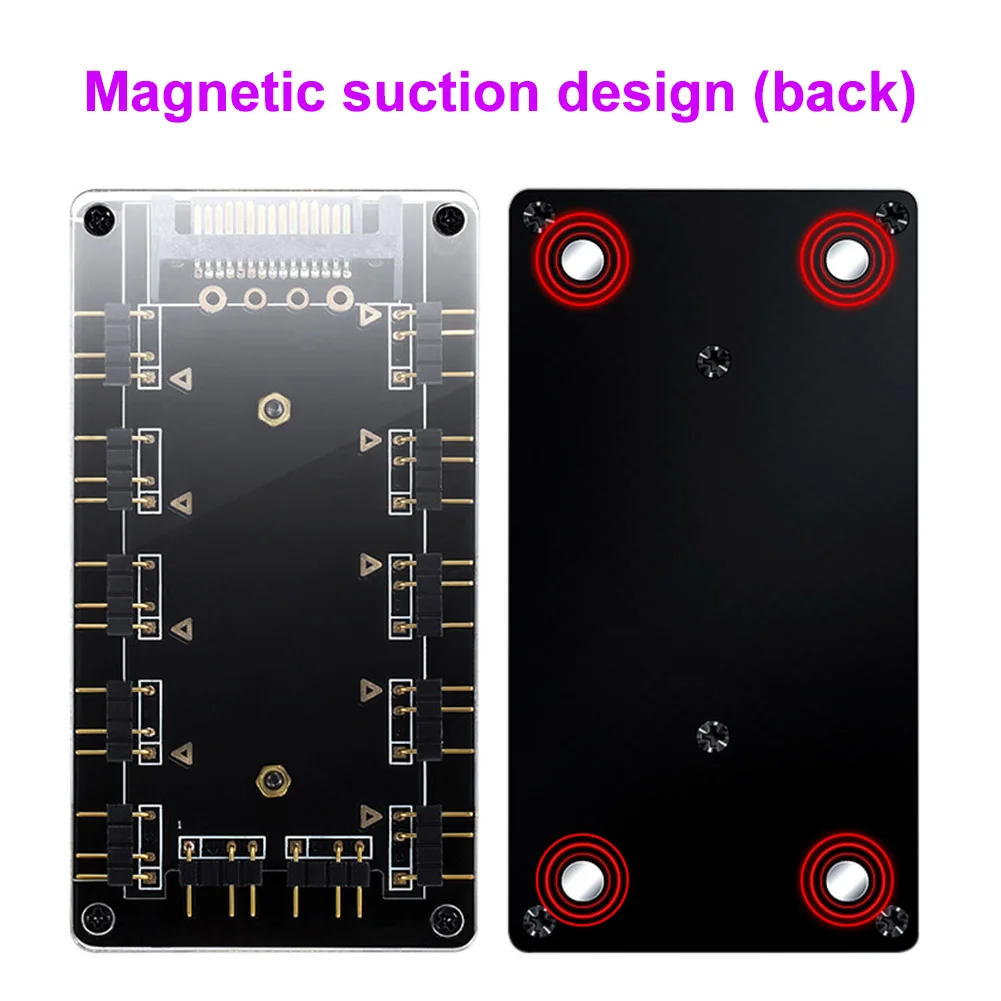 5 в 3 контакта RGB вентилятор концентратор материнская плата синхронный Магнитный