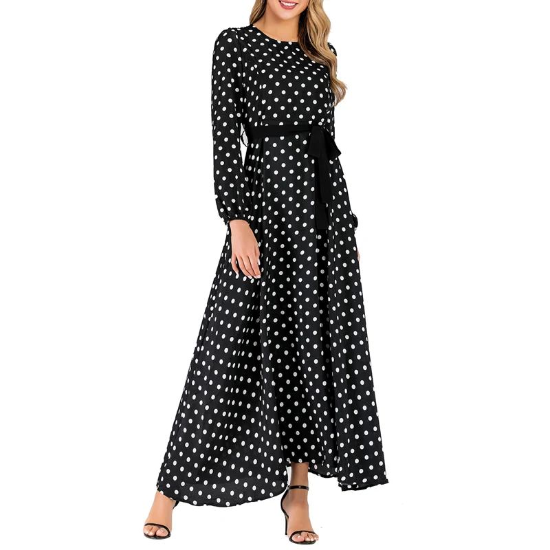 MISSJOY/элегантные женские платья abaya Dots 2019 Новые мусульманские Турецкая