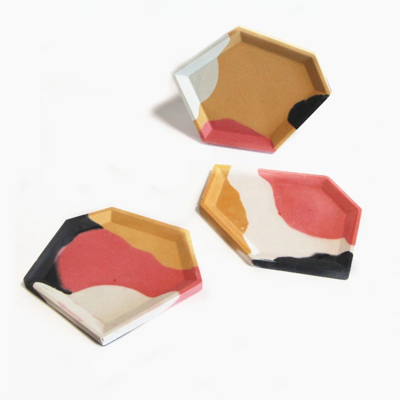 Асимметричный бетонный подсвечник цементный поднос силиконовые формы гипсовый