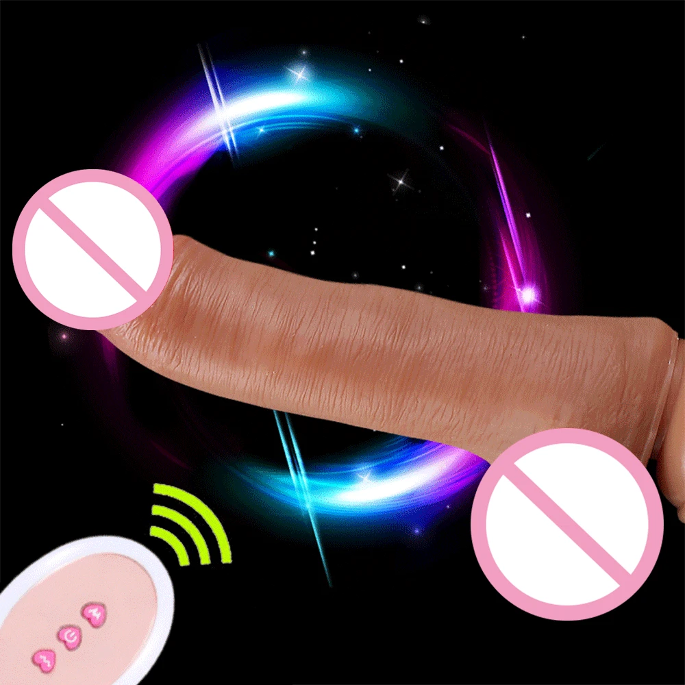 Беспроводной дистанционный фаллоимитатор 220 мм вибратор с подогревом