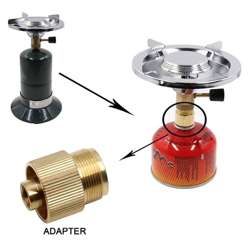 Camp газовая плита Adapter1 &quot 20 UNF конвертер Lindal клапан канистра to7/16&quot 28UNF зеленый