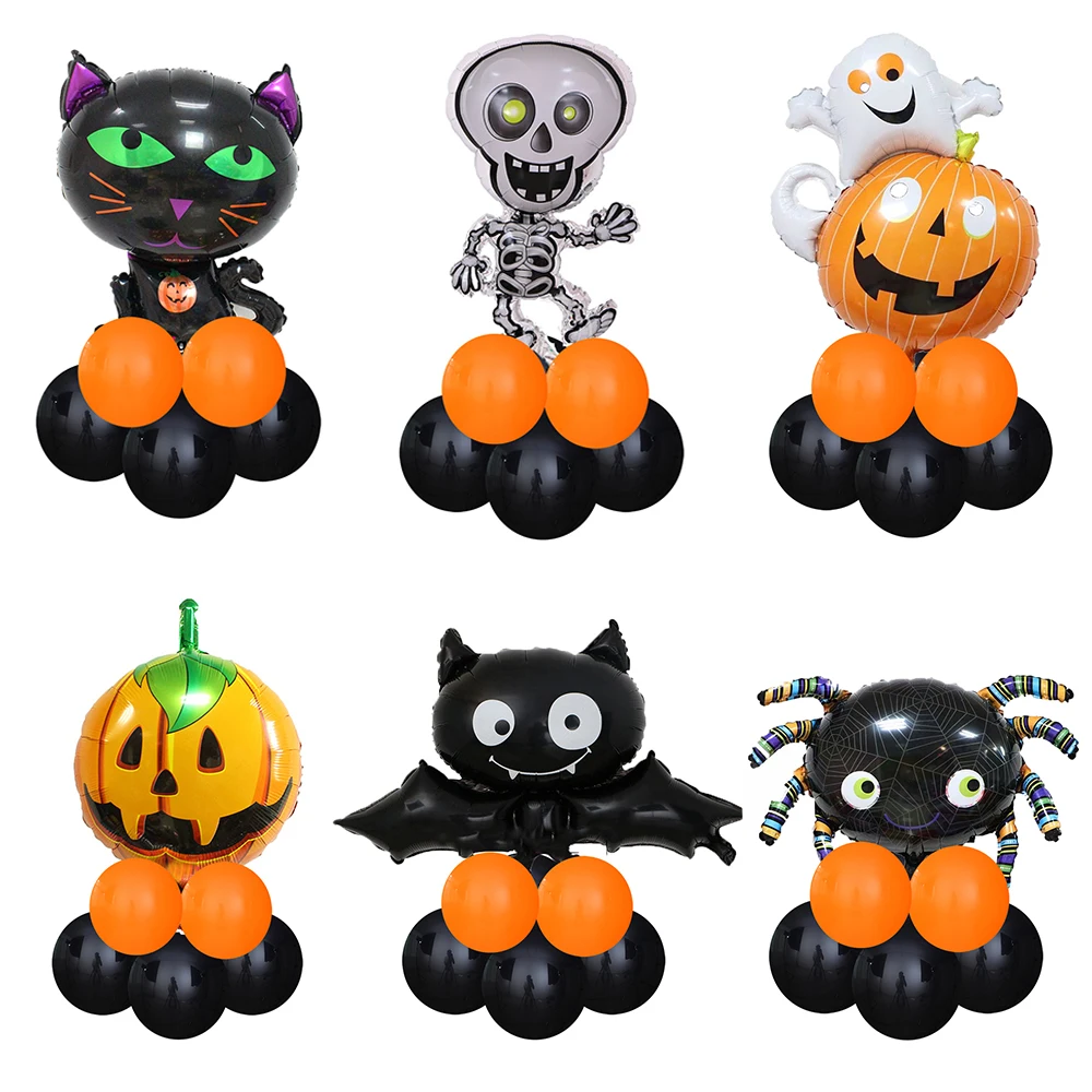 Хэллоуин Тыква привидение паук летучая мышь череп Форма Фольга воздушный шар
