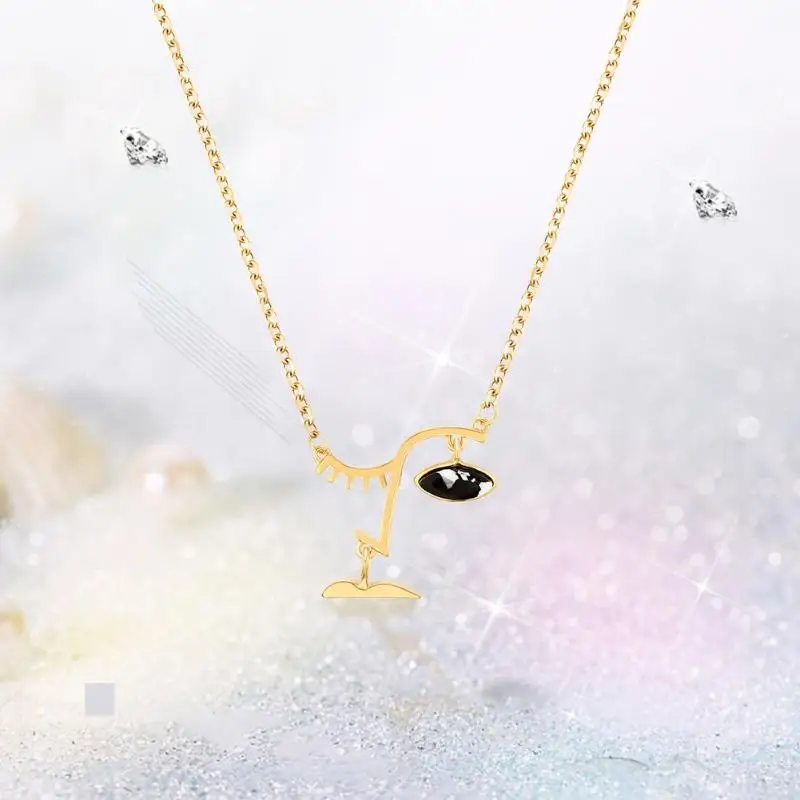 Модное нежное ожерелье для отдыха с черным глазом и кристаллами женское колье