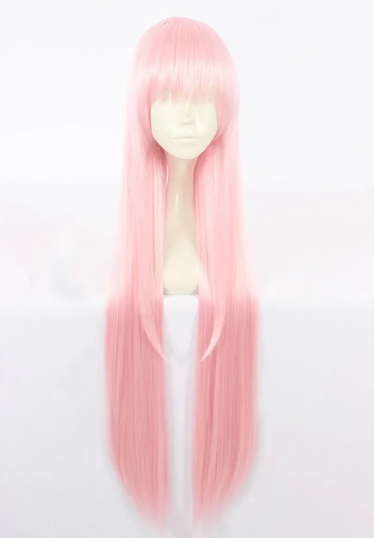 

Lolita Anime Long Pink Straight Synthetic Cosplay Kawaii Wig for Halloween Party Costume Wigs for Women Hair Accessories