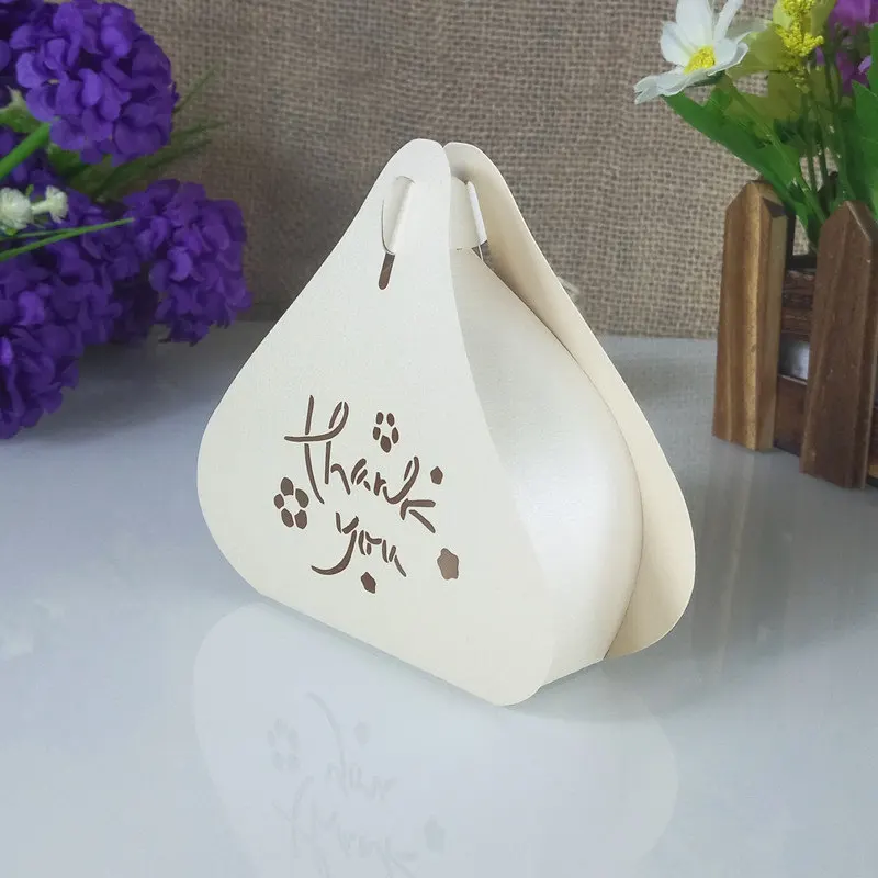 50 шт. лазерная резка персикового цвета конфеты коробки Рождественский подарок