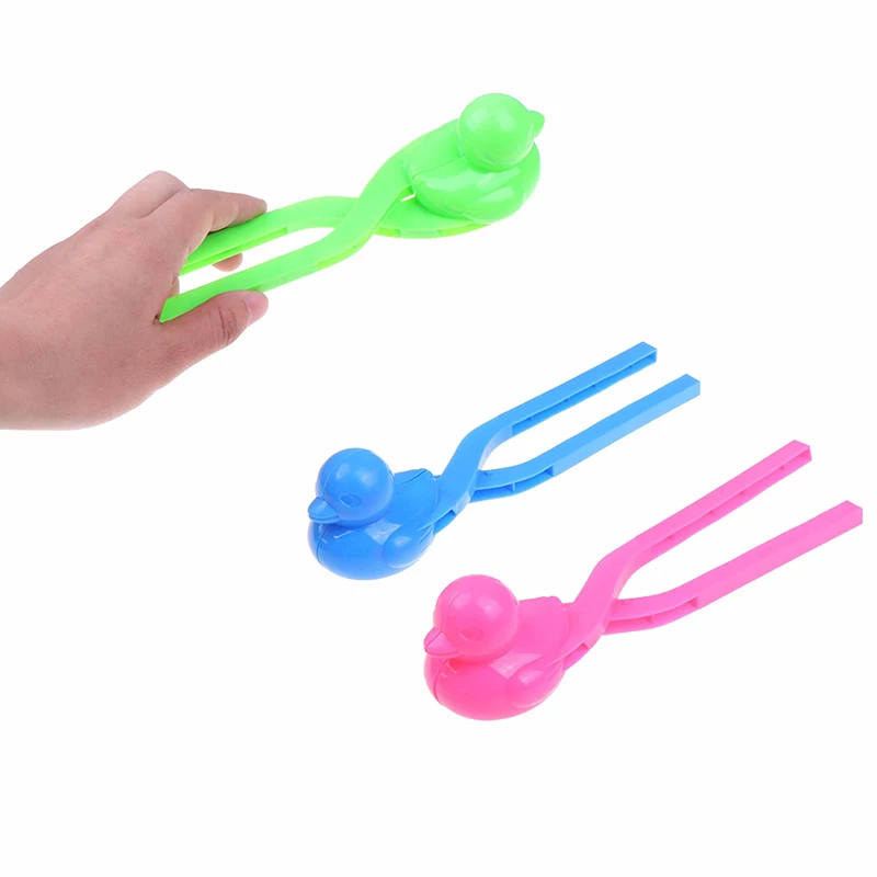 Creative Outdoor Fun& Sports Cartoon Lovely Duck Shaped Snowball Maker Clip Children Outdoor Winter Snow Sand Mold Tool