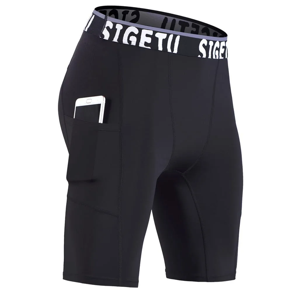 Мужские шорты для бодибилдинга фитнеса тренировок в спортзале эластичные