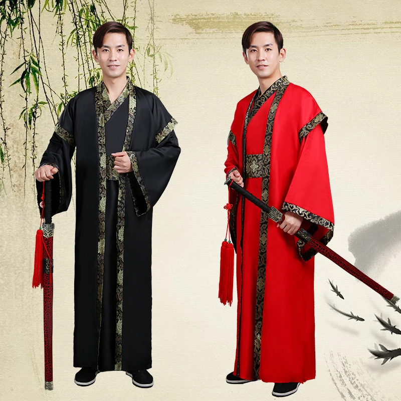 

Male Han clothing new costume men's suit robe scholar knight stage costumes adult photography suits Hanfu performance clothing
