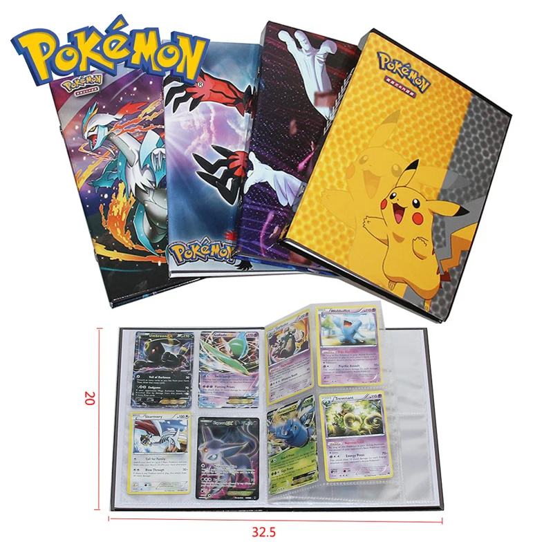 Pokemon 160 шт. держатель карт альбом игрушки для детей коллекционный книга играющая в