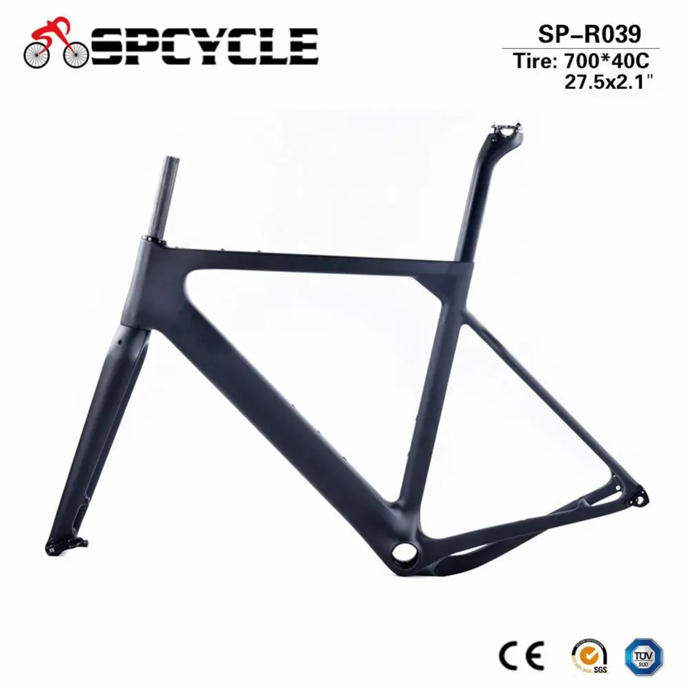 Spcycle карбоновая гравия рамка пост крепление дисковый тормоз Велокросс рама
