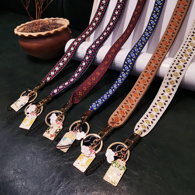 

Traditional Chinese Style Phone Lanyard Strap For iphone huawei redmi samsung xiaomi Mobile Phone ID Card Long Rope String
