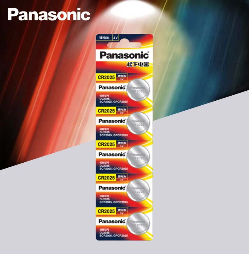 

Panasonic Original cr2025 Button Cell Batteries 10PCS/LOT cr 2025 3V Lithium Coin Battery For Watch Calculator Weight Scale