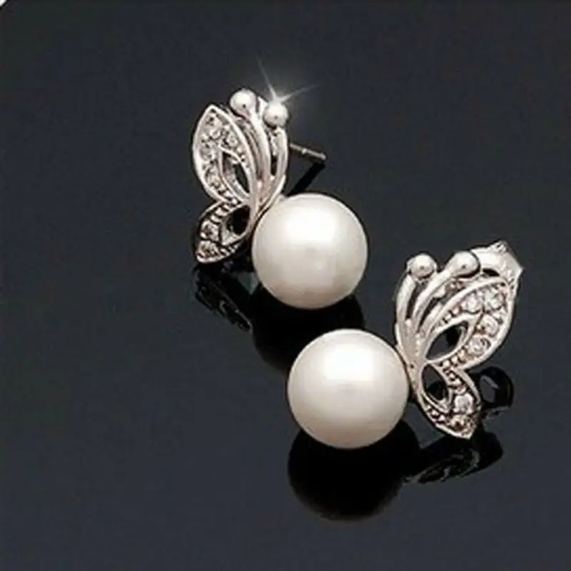 Женские серьги гвоздики с жемчугом|Серьги-гвоздики| |