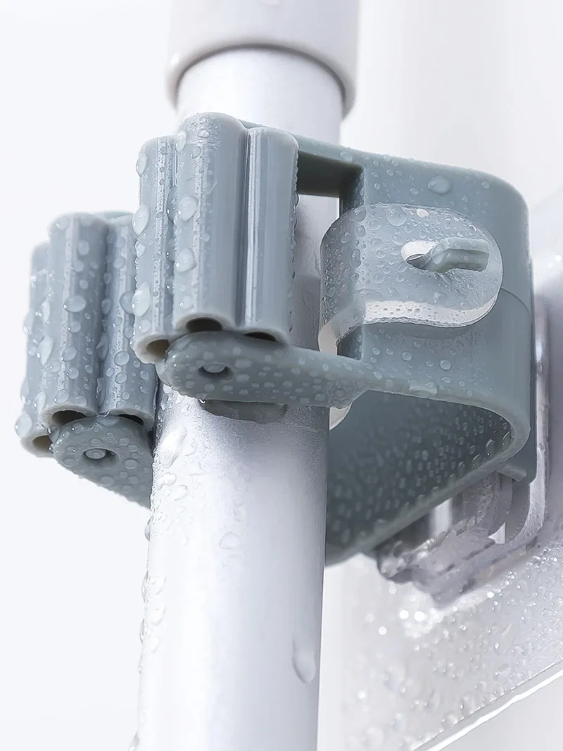 

Punch-free Viscose Household Mop Hanger Bathroom Wall Sticky Mop Clip Holder Seamless Broom Hook Wall Hanging