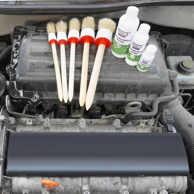 

Air Outlet Engine Air Conditioner Round Head Brush Car Side Seam Detail Brush Cleaning Brush Wooden Soft Brush