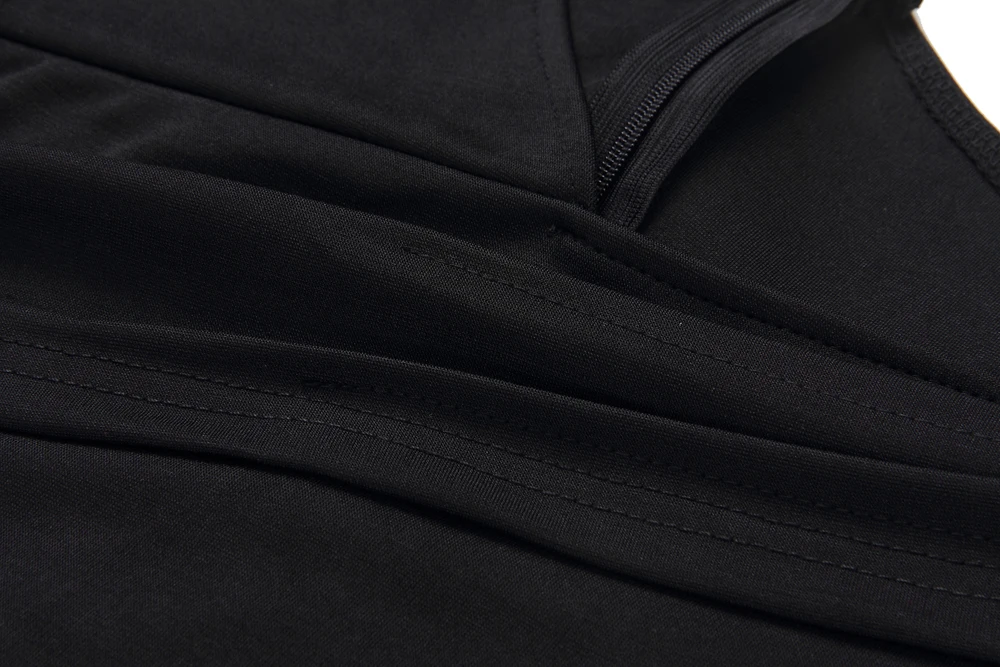 Вечернее платье для вечерние Ринок черное Бандажное с длинным рукавом