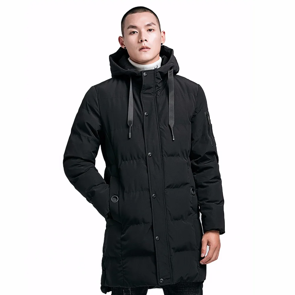 2019 Новое поступление зимняя длинная куртка хлопок толстая мужская высокое
