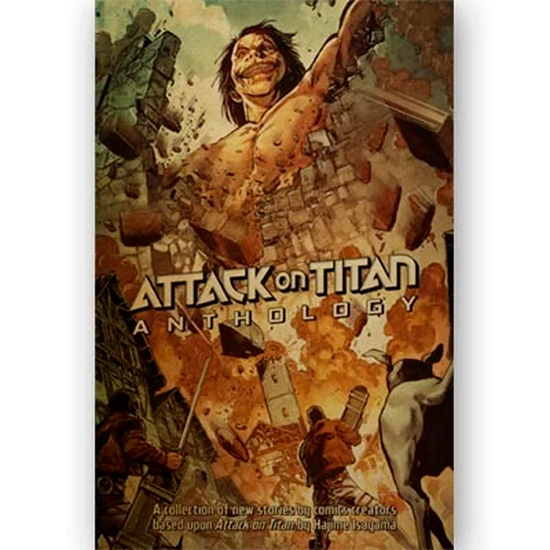 Плакаты атака на Титанов японское аниме крафт-бумага печать четкое изображение