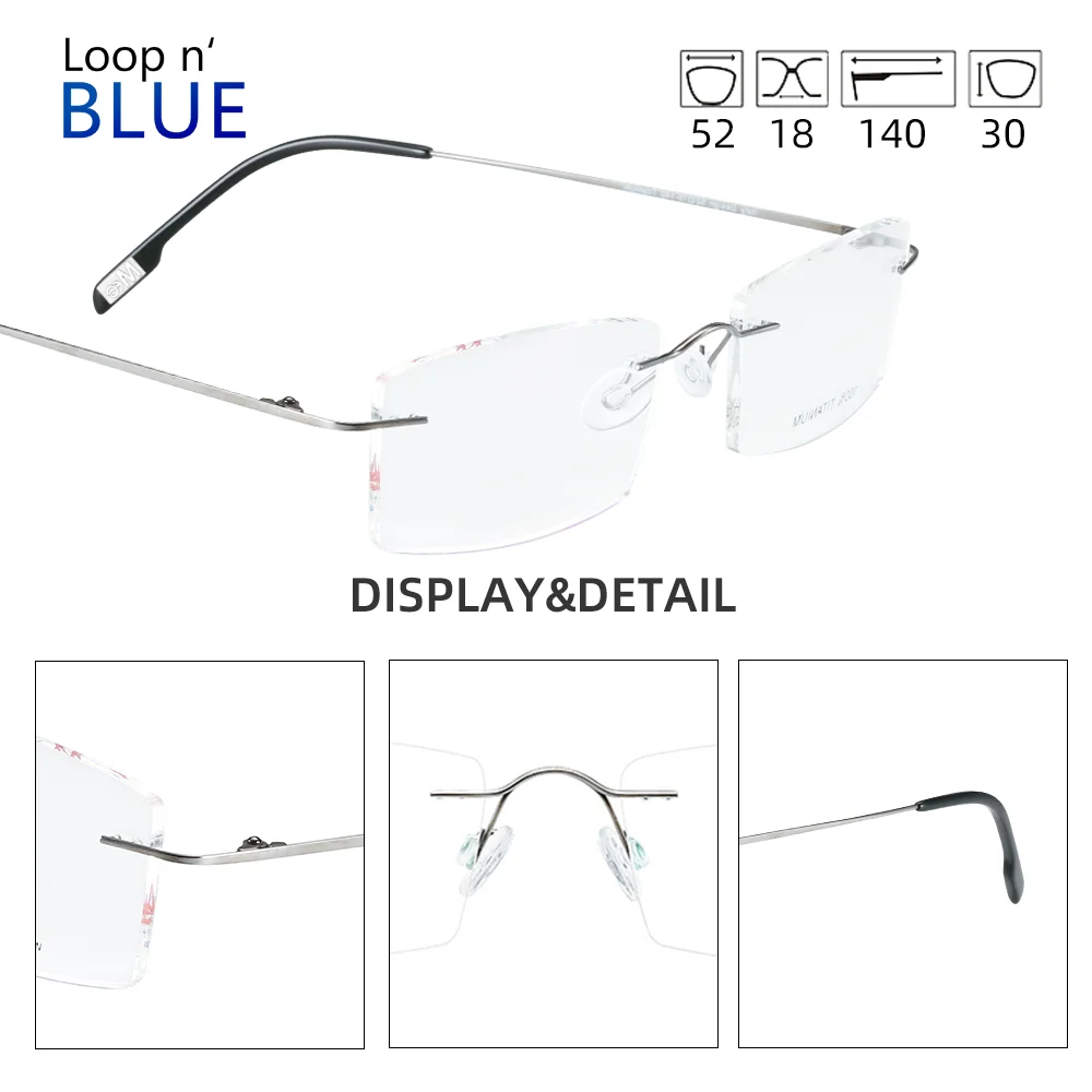 Meeshow титановый рецепт мужские очки без оправы оправа для близорукости